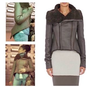 Rick Owens leather jacket.